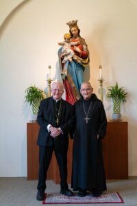 Bishop Vann of the Diocese of Orange with Abbot Jeremy