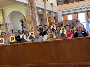 Classical Iconography Institute graduates display their icons in church